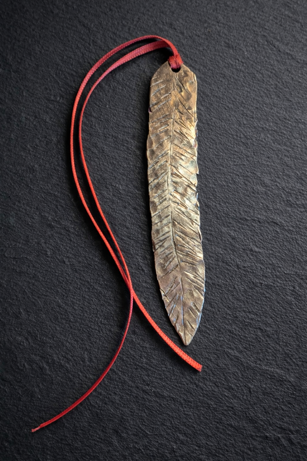 Steel Forged Feather Bookmark